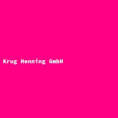 Hersteller: Krug Henning GmbH