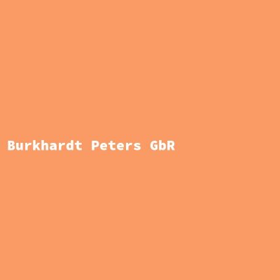Hersteller: Burkhardt Peters GbR