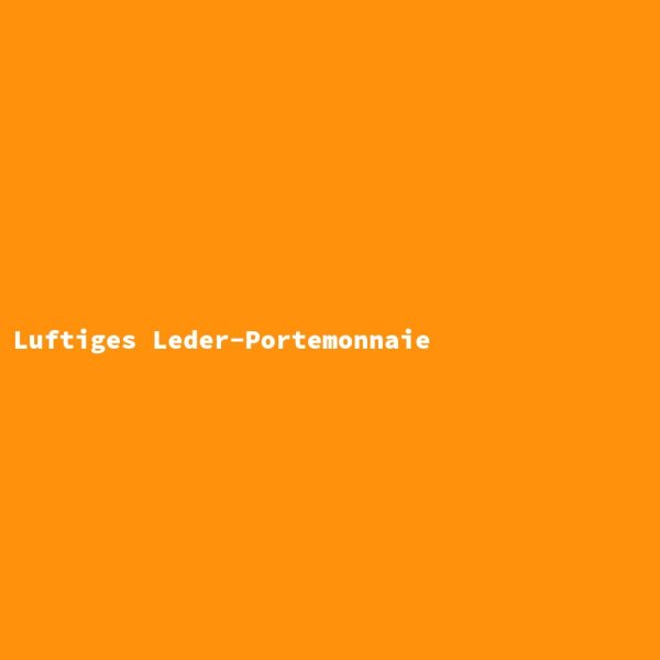 Luftiges Leder-Portemonnaie
