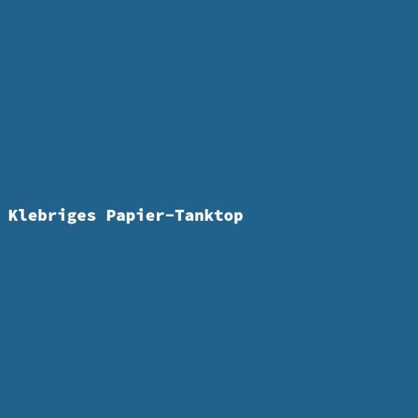 Klebriges Papier-Tanktop
