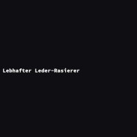 Lebhafter Leder-Rasierer