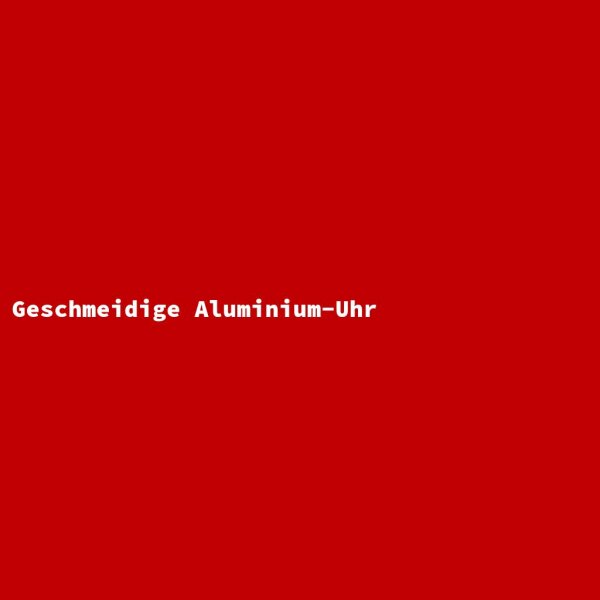 Geschmeidige Aluminium-Uhr